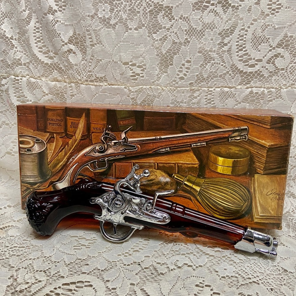 Vintage 1970s Avon 1760 Duelling Pistol Deep Woods After Shave Decanter 4Fl Oz