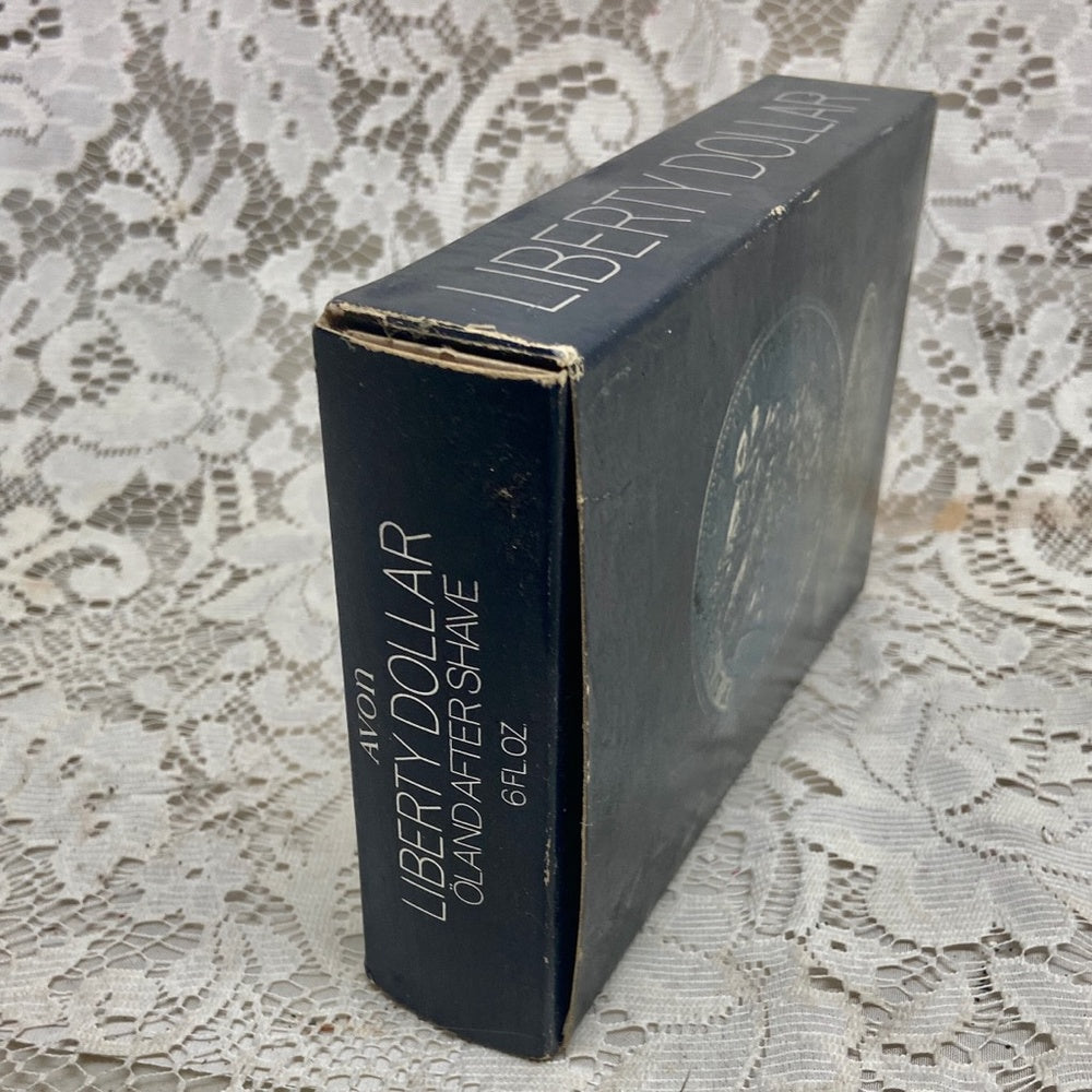 Vintage 1970s Avon Oland After Shave, Morgan Dollar Silver Piece Decanter 6Fl Oz