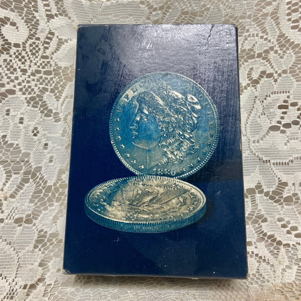 Vintage 1970s Avon Oland After Shave, Morgan Dollar Silver Piece Decanter 6Fl Oz