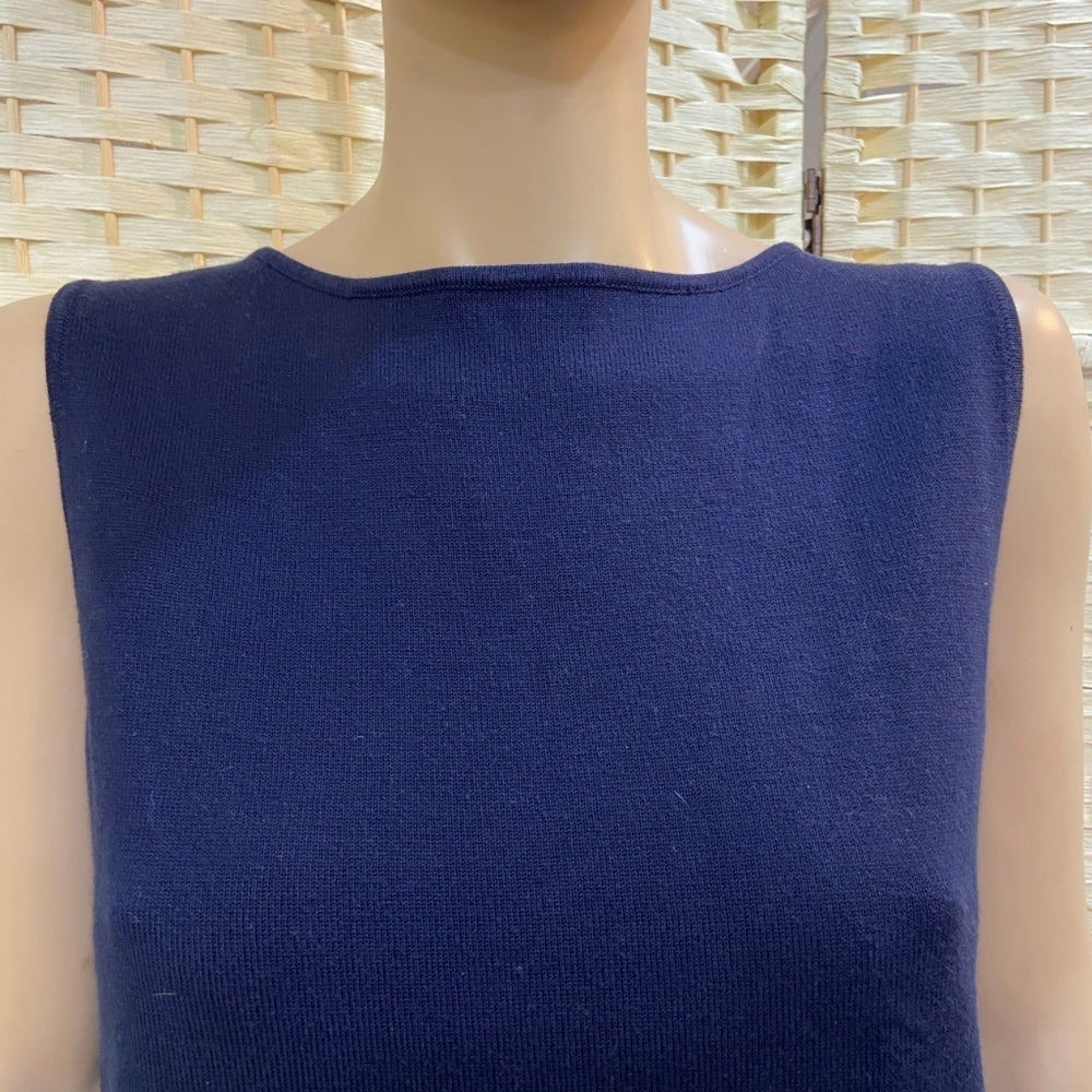 CC Hughes, Blue Knit Tank Top - Size M
