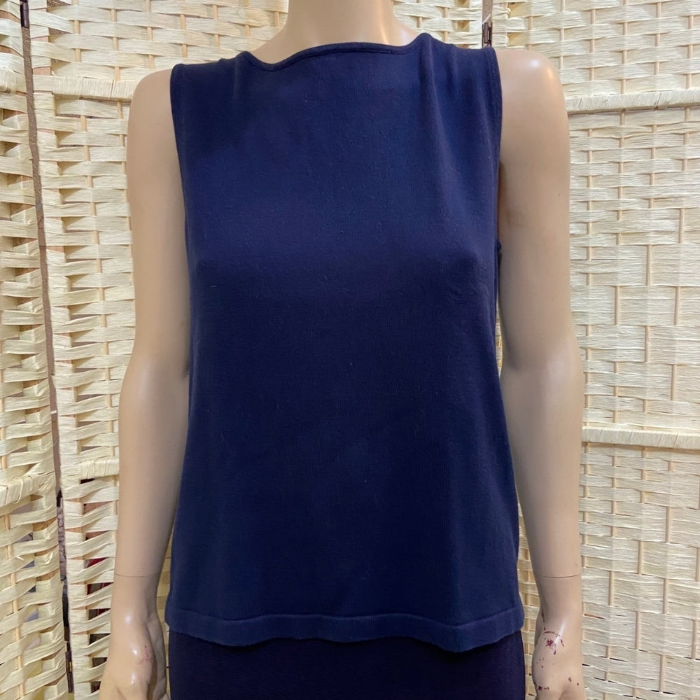 CC Hughes, Blue Knit Tank Top - Size M