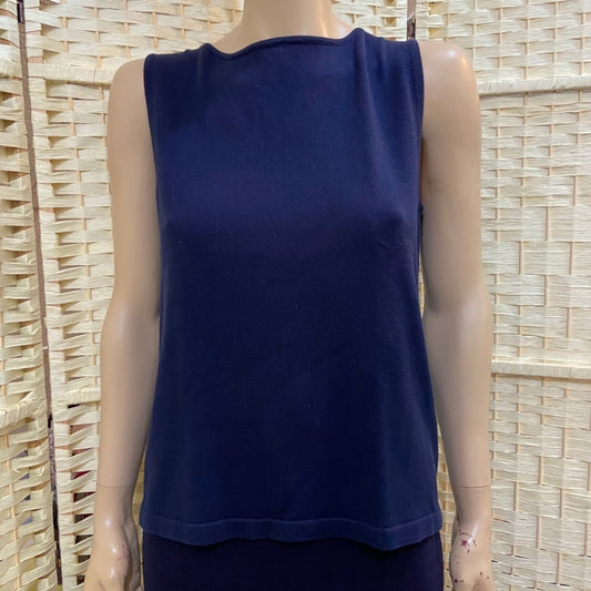 CC Hughes, Blue Knit Tank Top - Size M