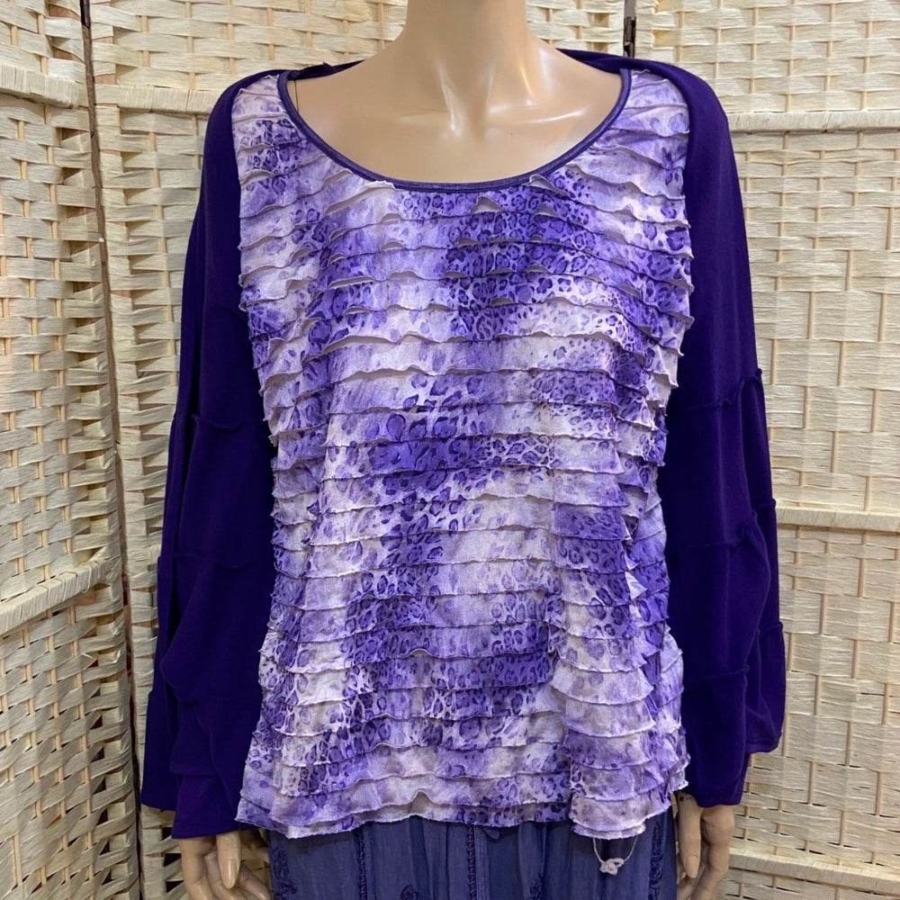 2pc Purple Top and Skirt Set