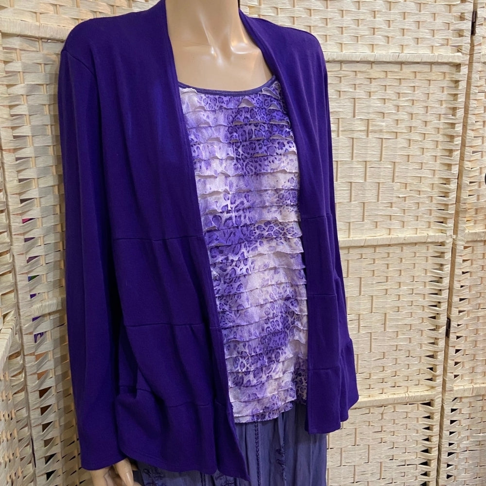 2pc Purple Top and Skirt Set