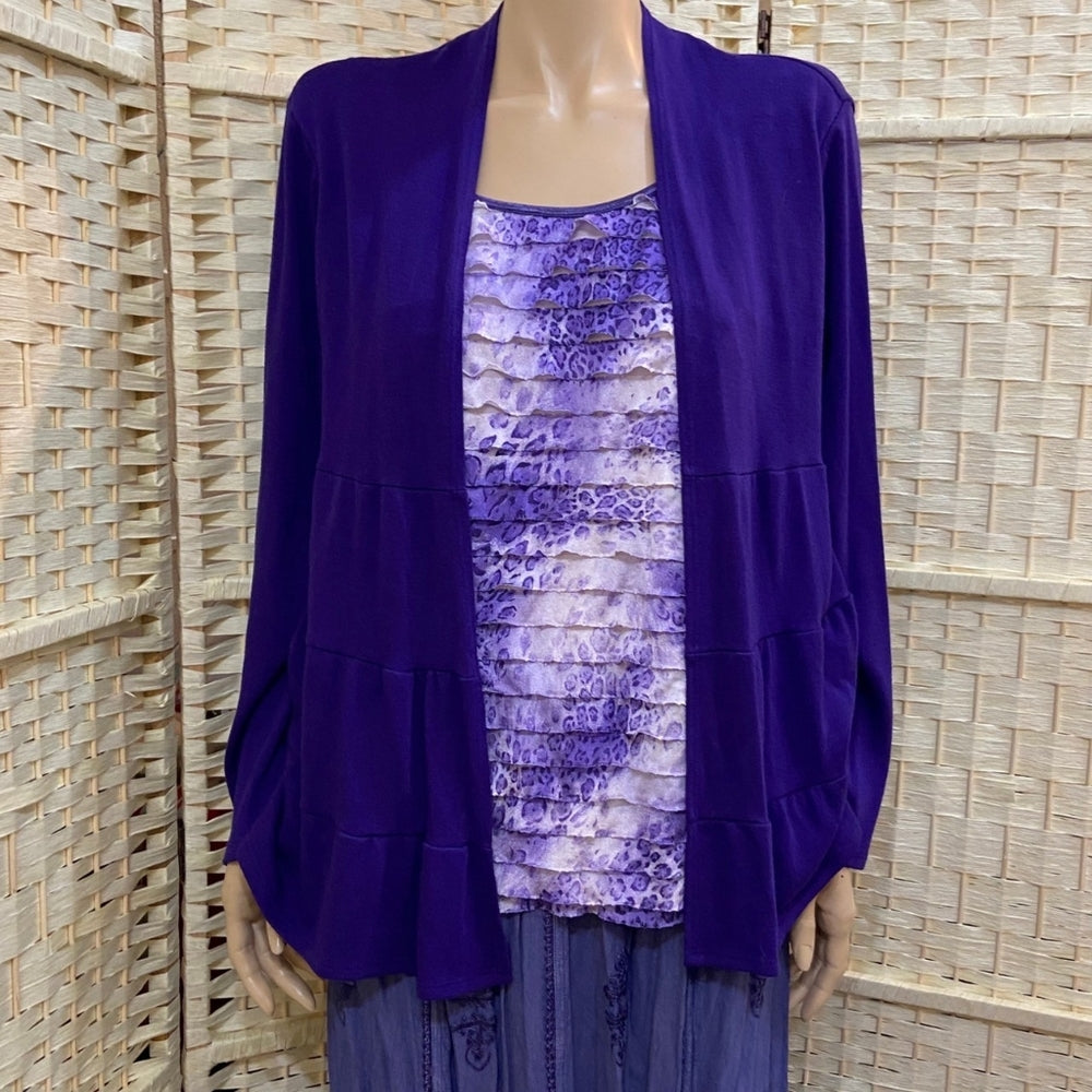 2pc Purple Top and Skirt Set