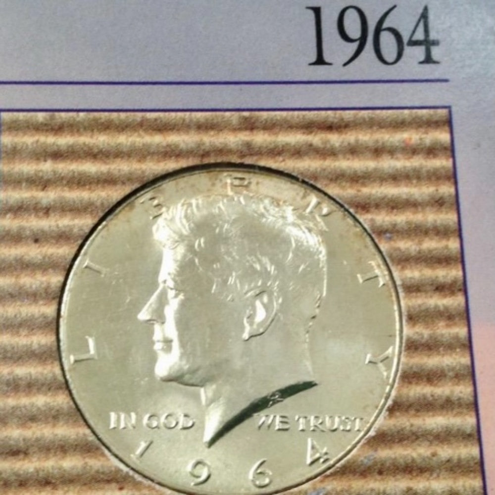 Genuine United States Mint  1964 BU Silver JFK Half Dollar