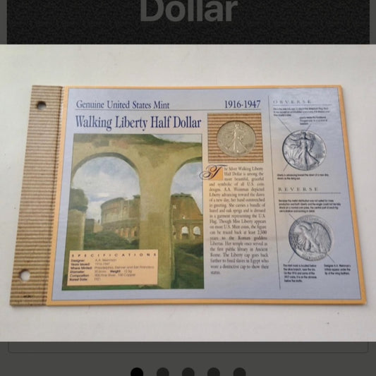 Genuine United States Mint - 1916-1947 Silver Walking Liberty Half Dollar