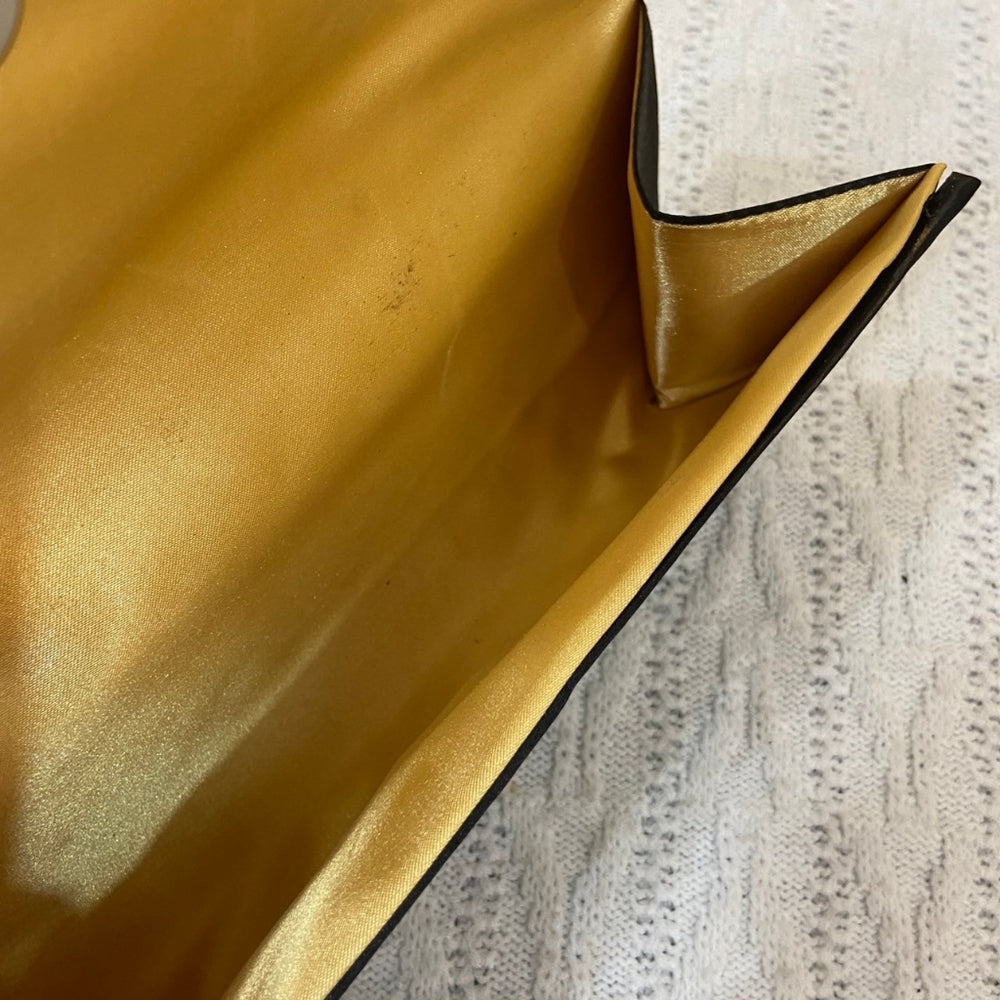 Black and Gold Rectangular Evening Clutch