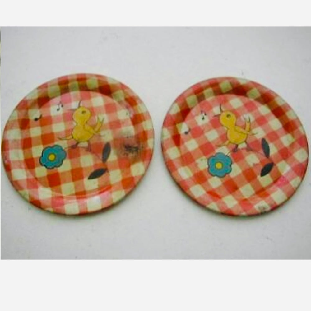 Rare,  1930s Ohio Art, FB Peat’s Humpty Dumpty  9-pc Childs Tin Tea Set