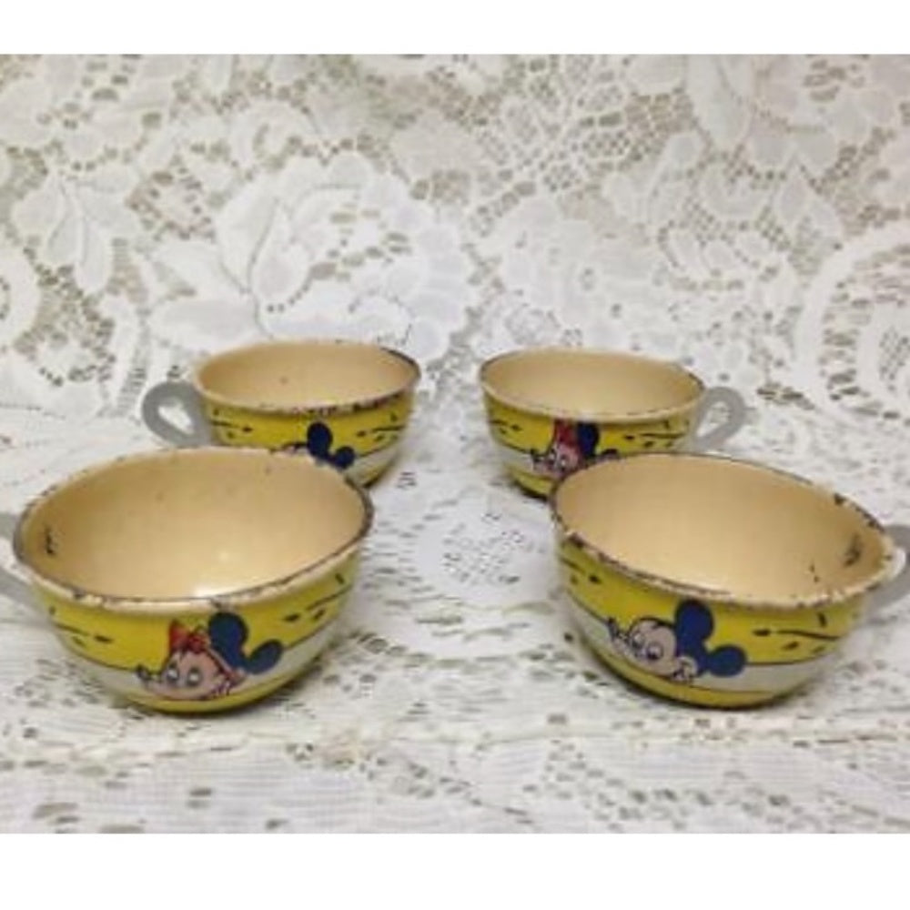 1950s Chein’s Disneyland Childs 14pc Tin Tea Set Mickey-Pluto