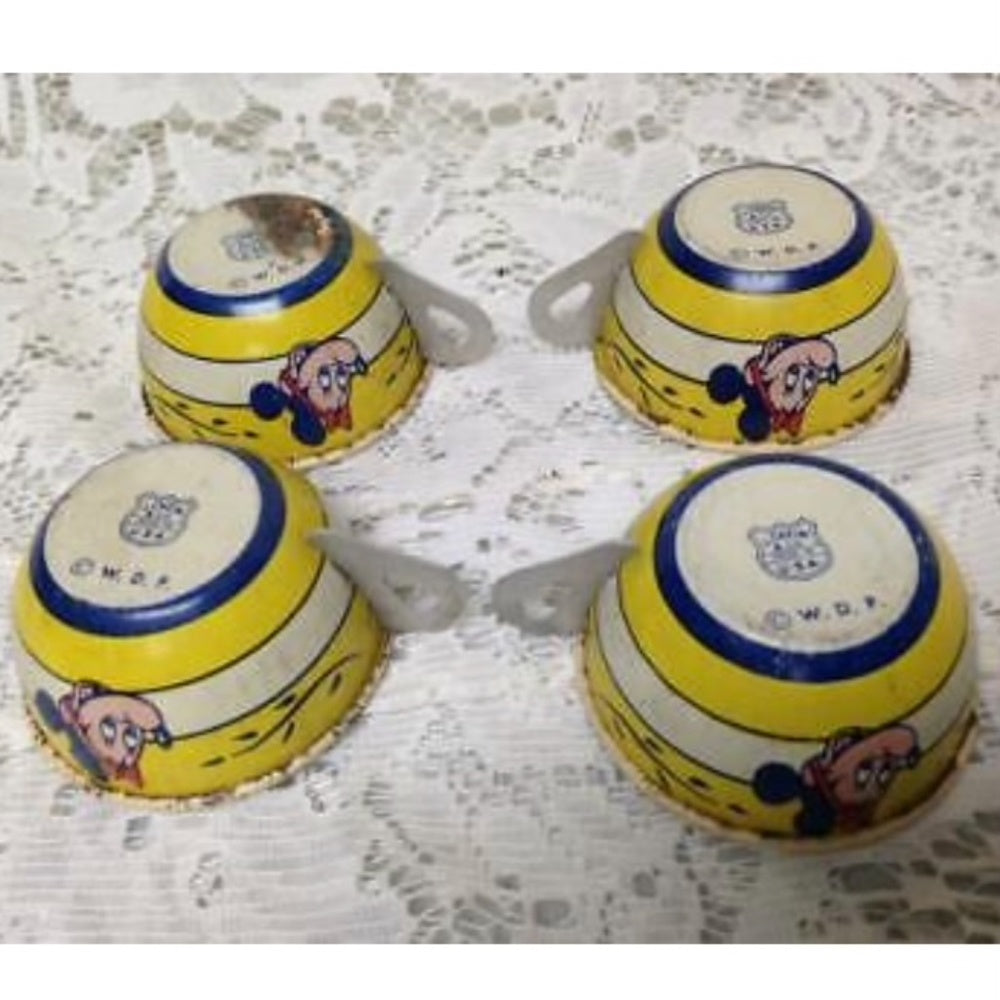 1950s Chein’s Disneyland Childs 14pc Tin Tea Set Mickey-Pluto