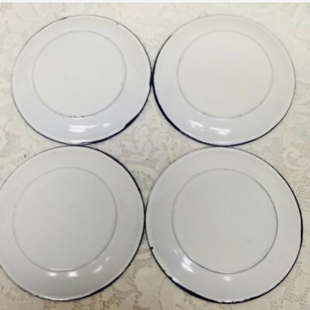 Antique, Rare, 17pc Nursery Rhyme,  Enamelware Tea Set (A)