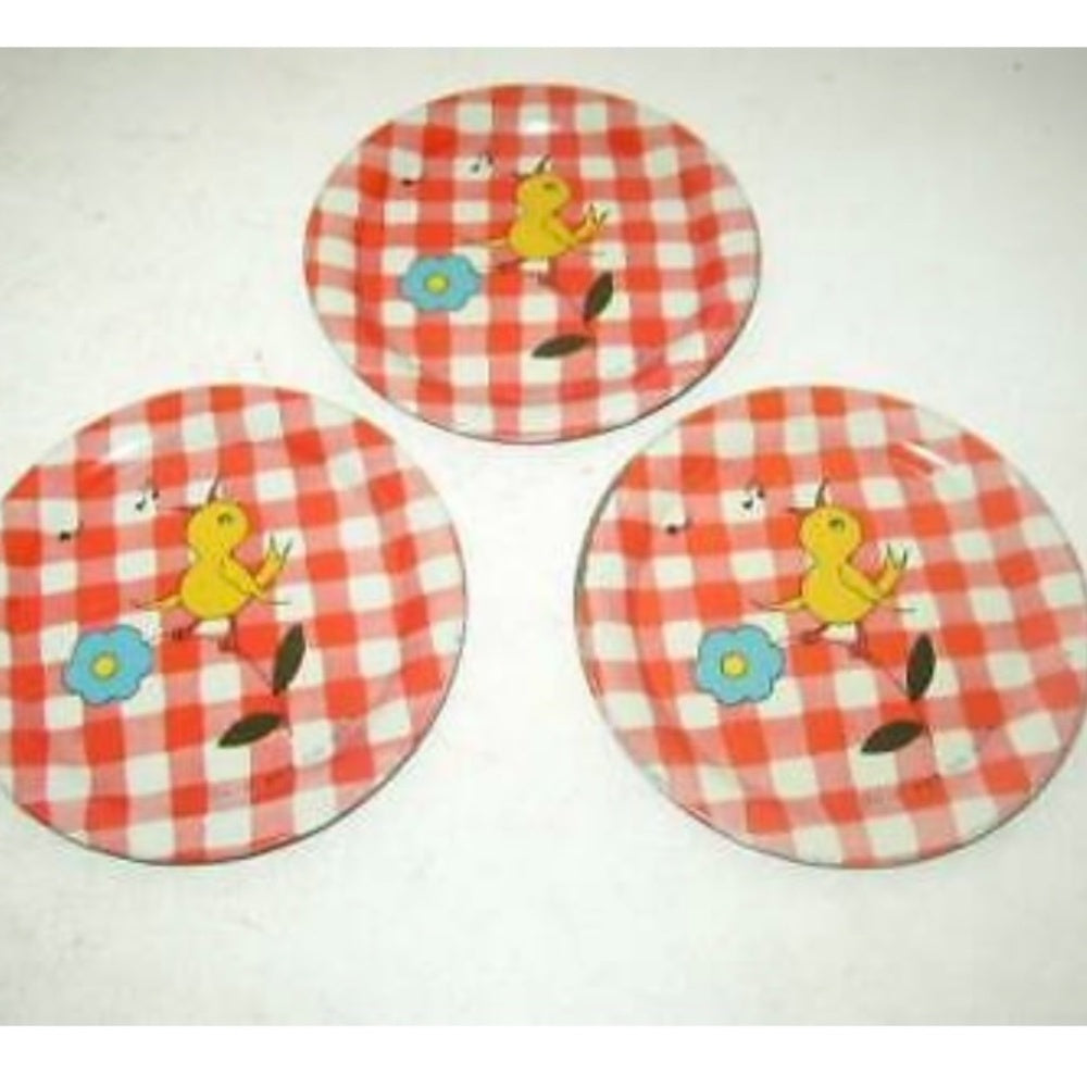 Rare,  1930s Ohio Art, FB Peat’s Humpty Dumpty  11-pc Childs Tin Tea Set