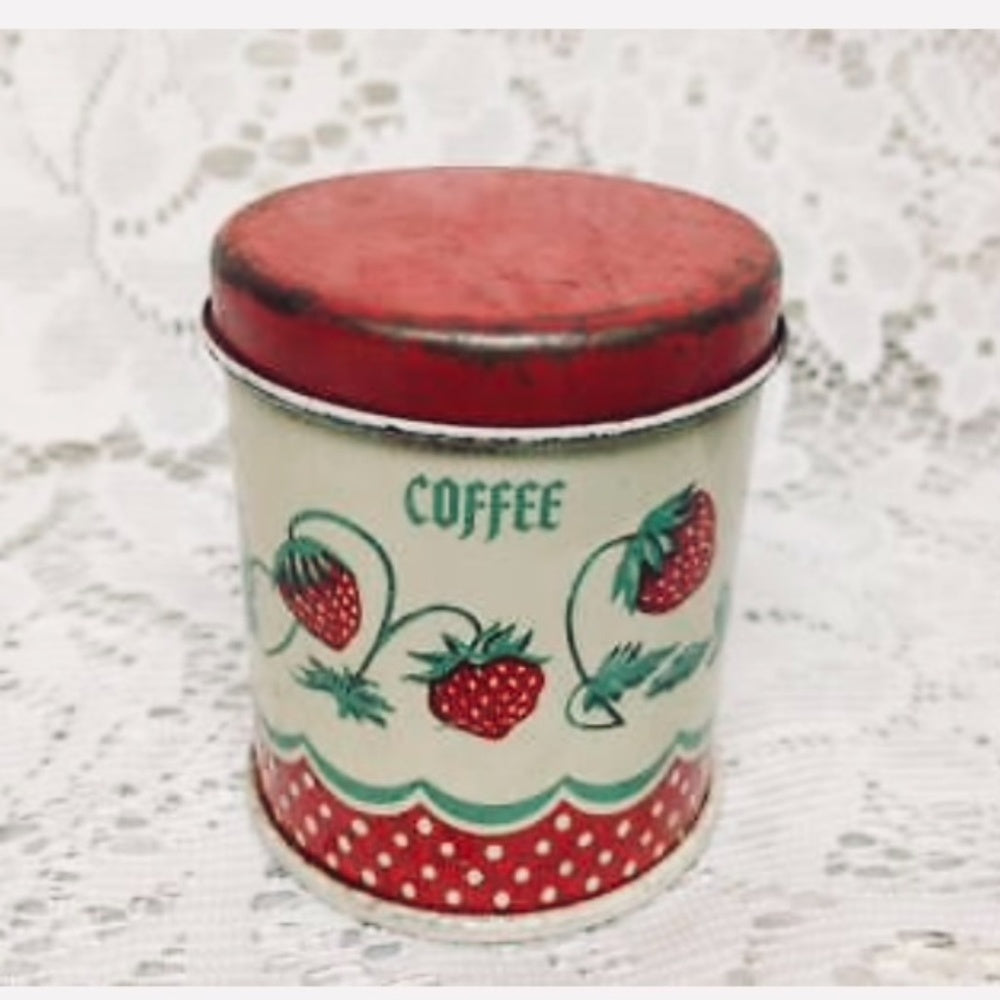 Rare 1950s Child’s Wolverine Strawberry 6-pc Canister Set