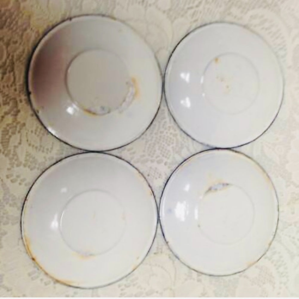 Antique, Rare, 17pc Nursery Rhyme,  Enamelware Tea Set