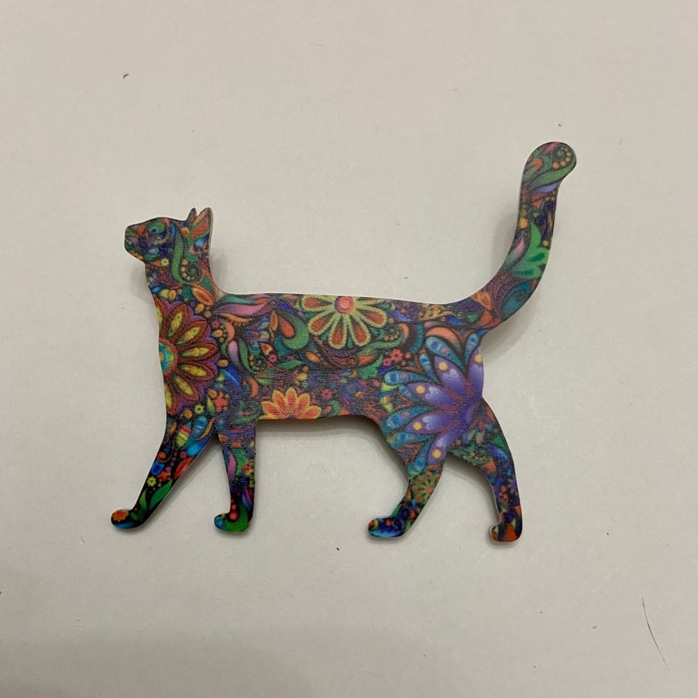 Cat Lovers Multi-color Brooch