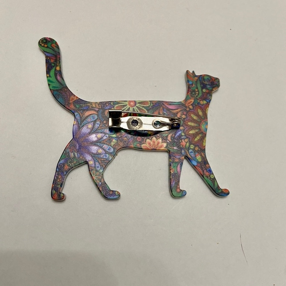 Cat Lovers Multi-color Brooch