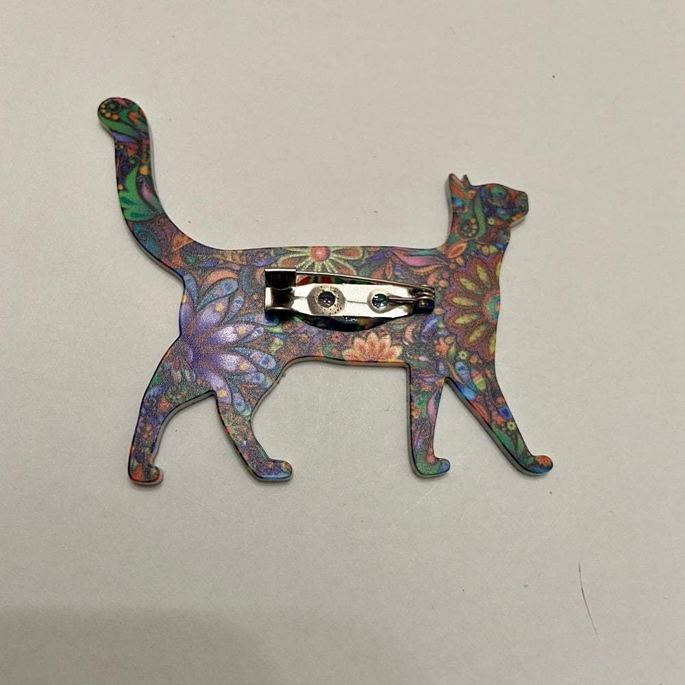 Cat Lovers Multi-color Brooch