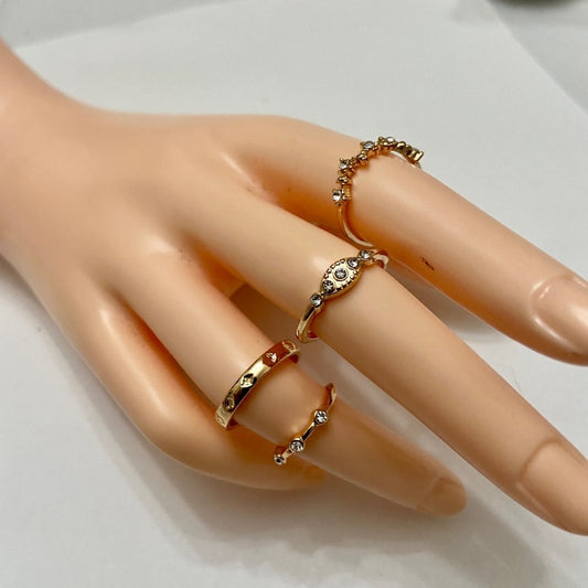 Vintage 4pc Gold Tiny  Rings