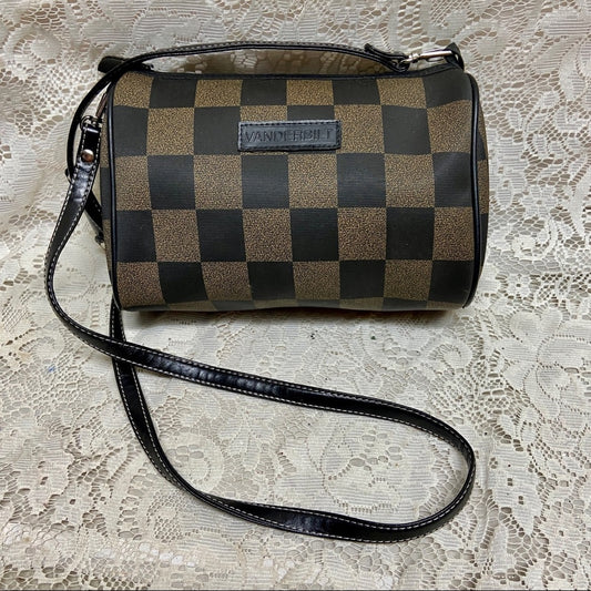Vintage Vanderbilt Plaid Pouch- Crossbody 8.5in x 6.5in x 3in