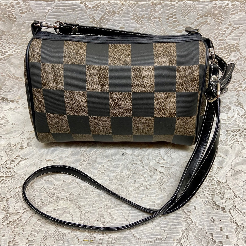 Vintage Vanderbilt Plaid Pouch- Crossbody 8.5in x 6.5in x 3in