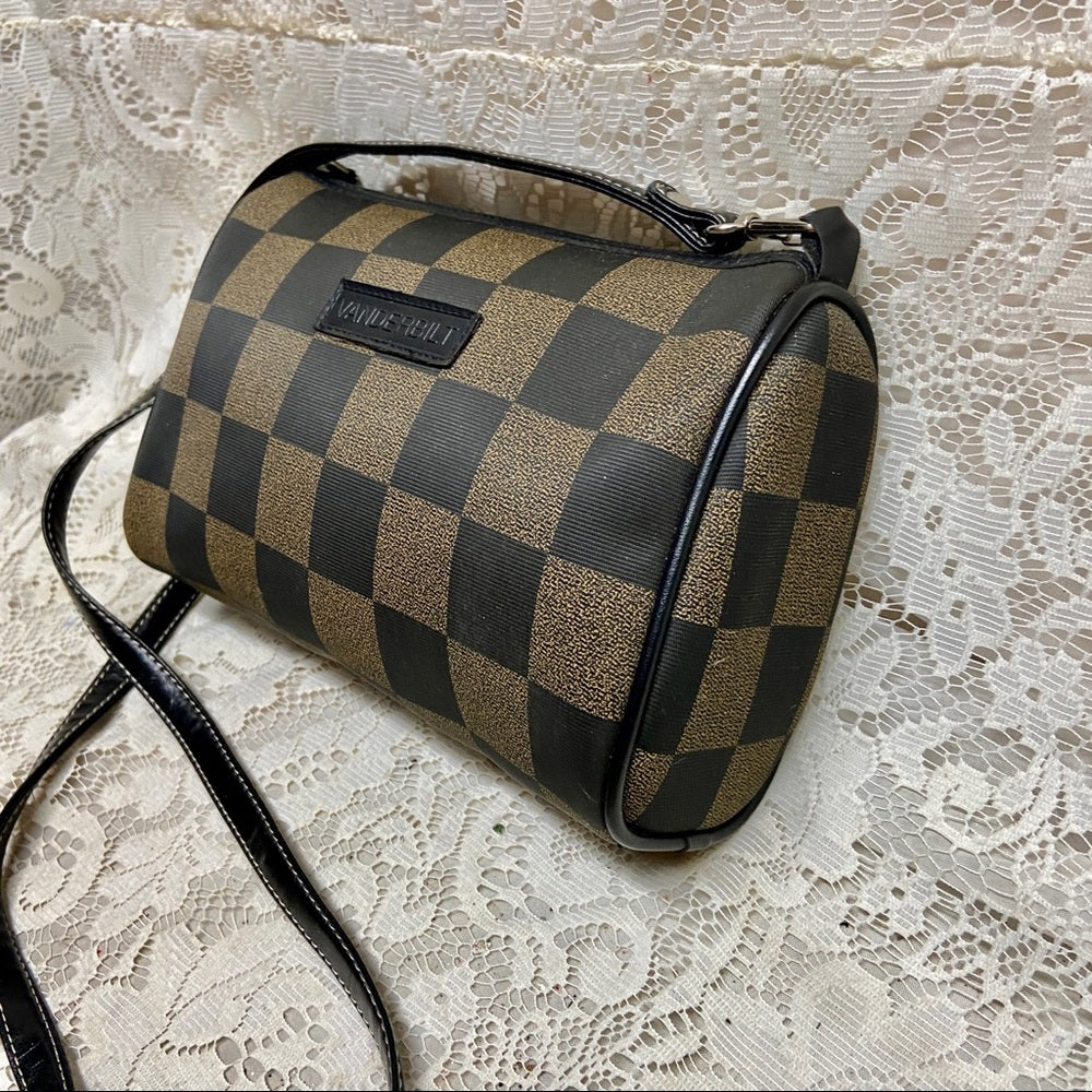 Vintage Vanderbilt Plaid Pouch- Crossbody 8.5in x 6.5in x 3in
