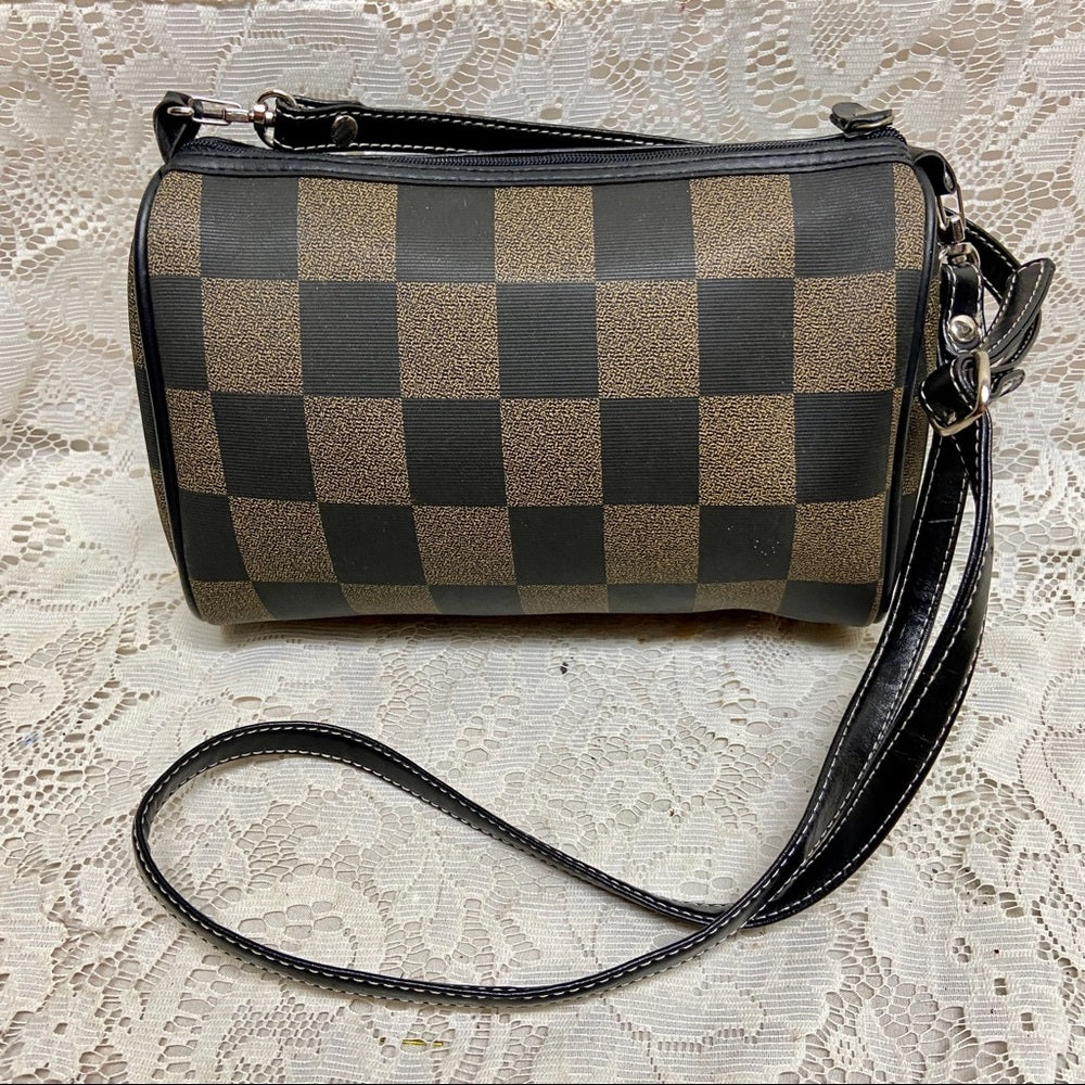 Vintage Vanderbilt Plaid Pouch- Crossbody 8.5in x 6.5in x 3in