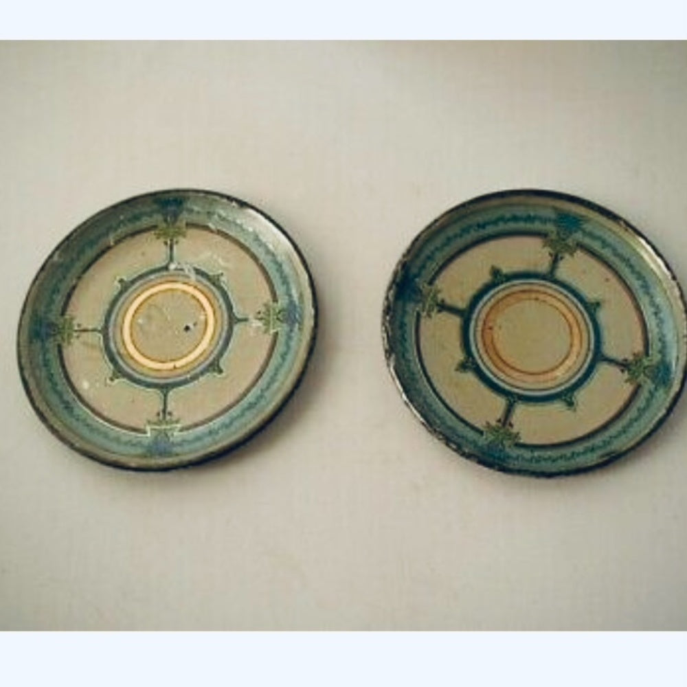 Art Deco, Elegant 7-pc Child’s Tin Tea Set