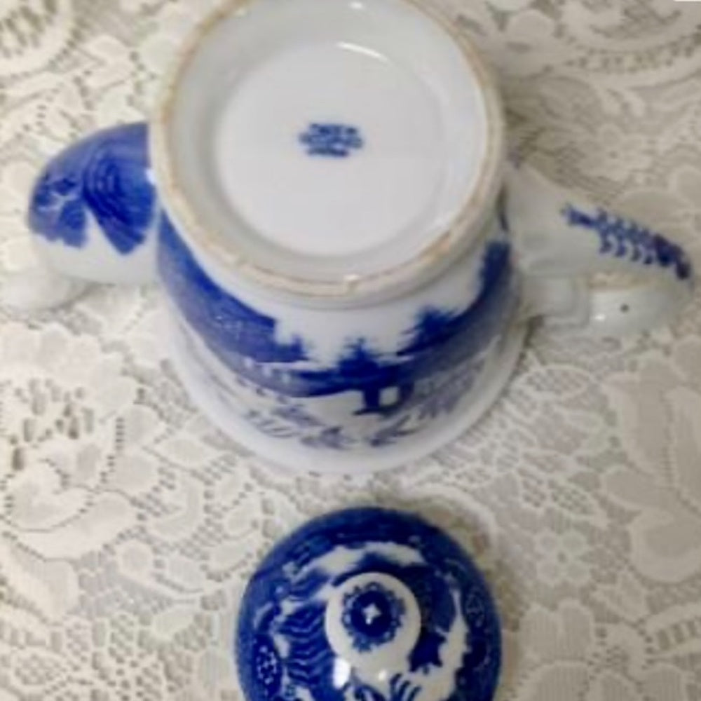 Vintage, 1947-1952, Occupied Japan, Blue Willow, 10pc Tea Set for 4
