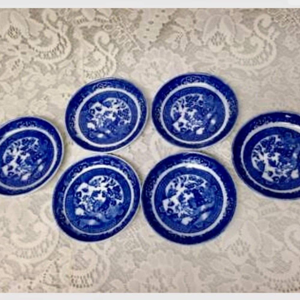 Antique Allerton Ltd., , England, 17pc Blue Willow Demitasse Tea Set