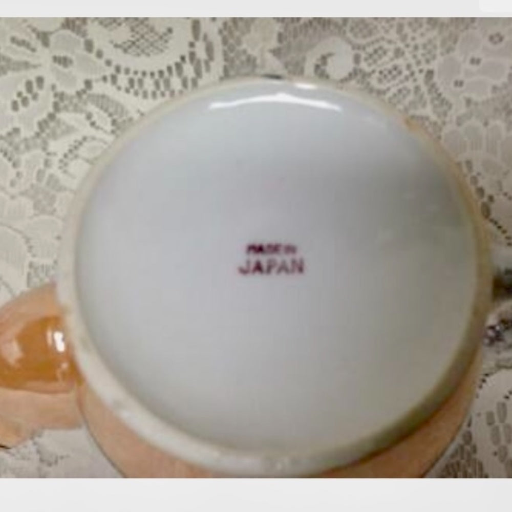 Vintage, 1930s, Japan, Lusterware, Variant Gaudy Blue Willow 5pc Tea Set