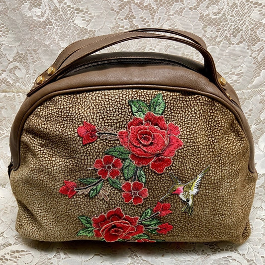 Borbonese Red Wall Quail Suede Leather (M)