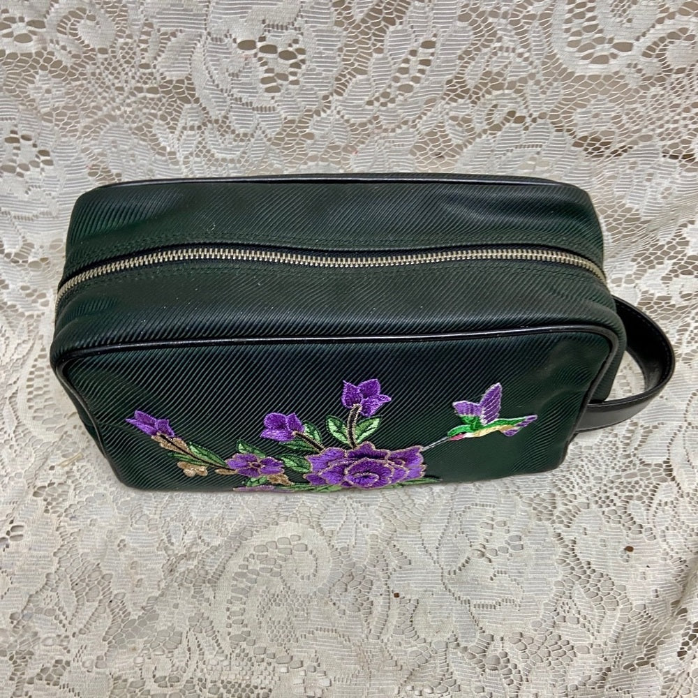 Louis Vuitton Green Black Canvas Pouch-Wristlet