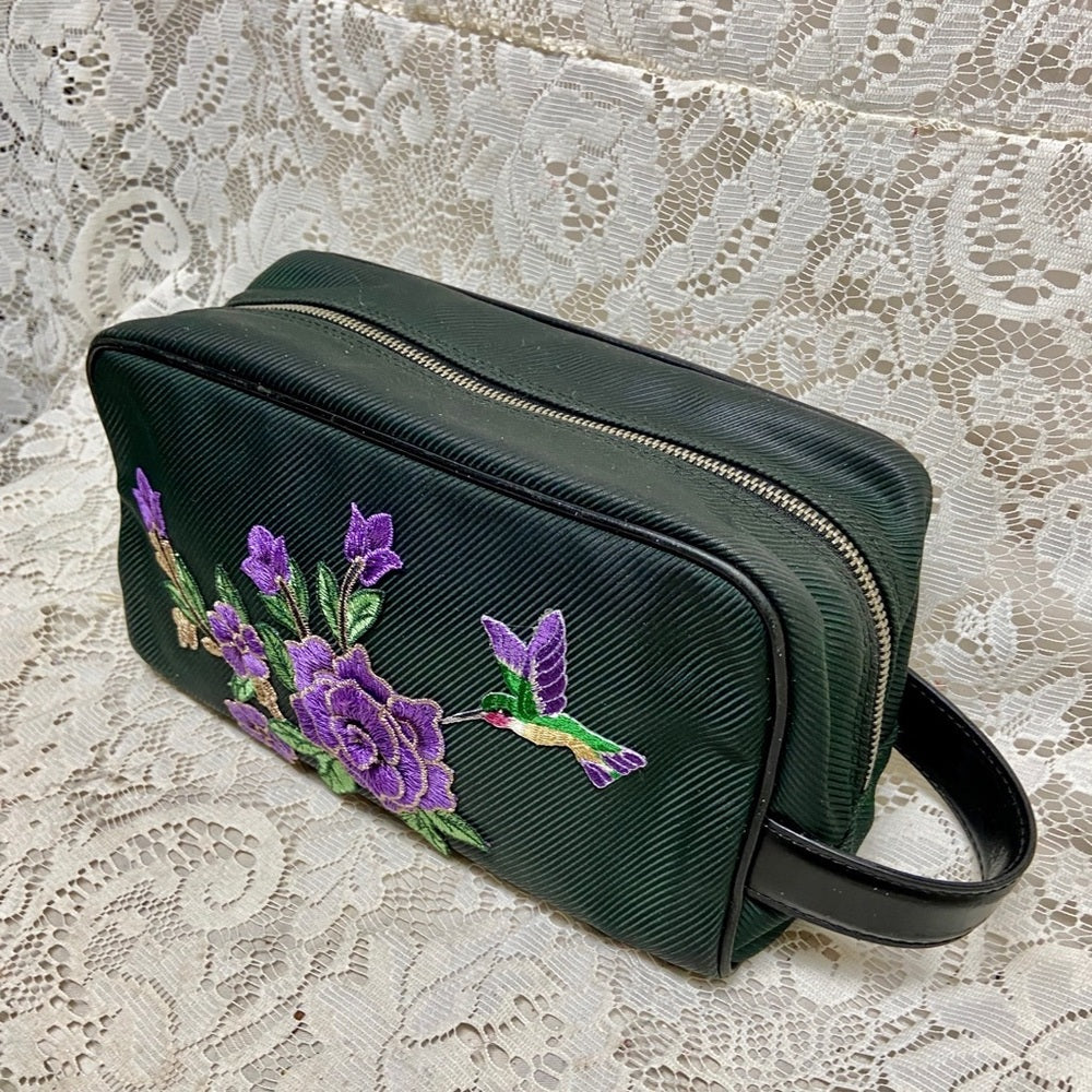 Louis Vuitton Green Black Canvas Pouch-Wristlet