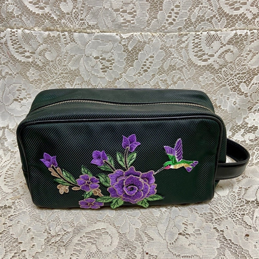 Louis Vuitton Green Black Canvas Pouch-Wristlet