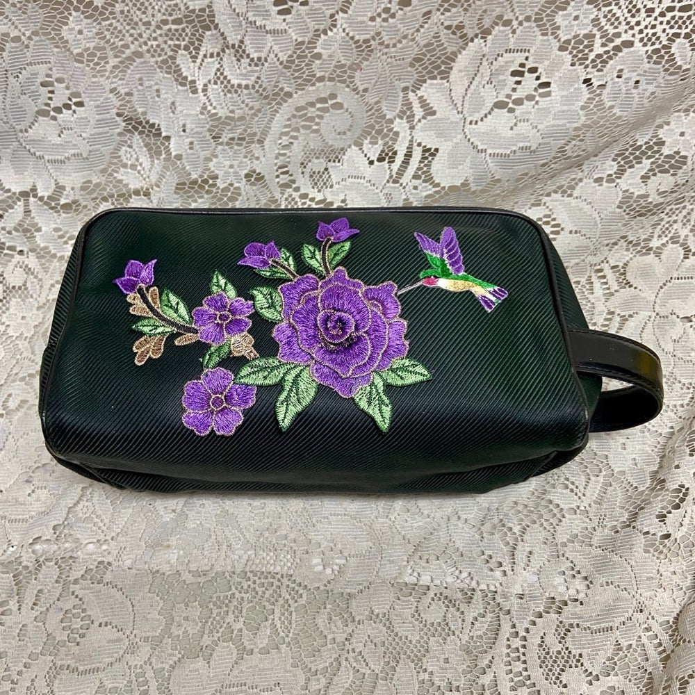 Louis Vuitton Green Black Canvas Pouch-Wristlet