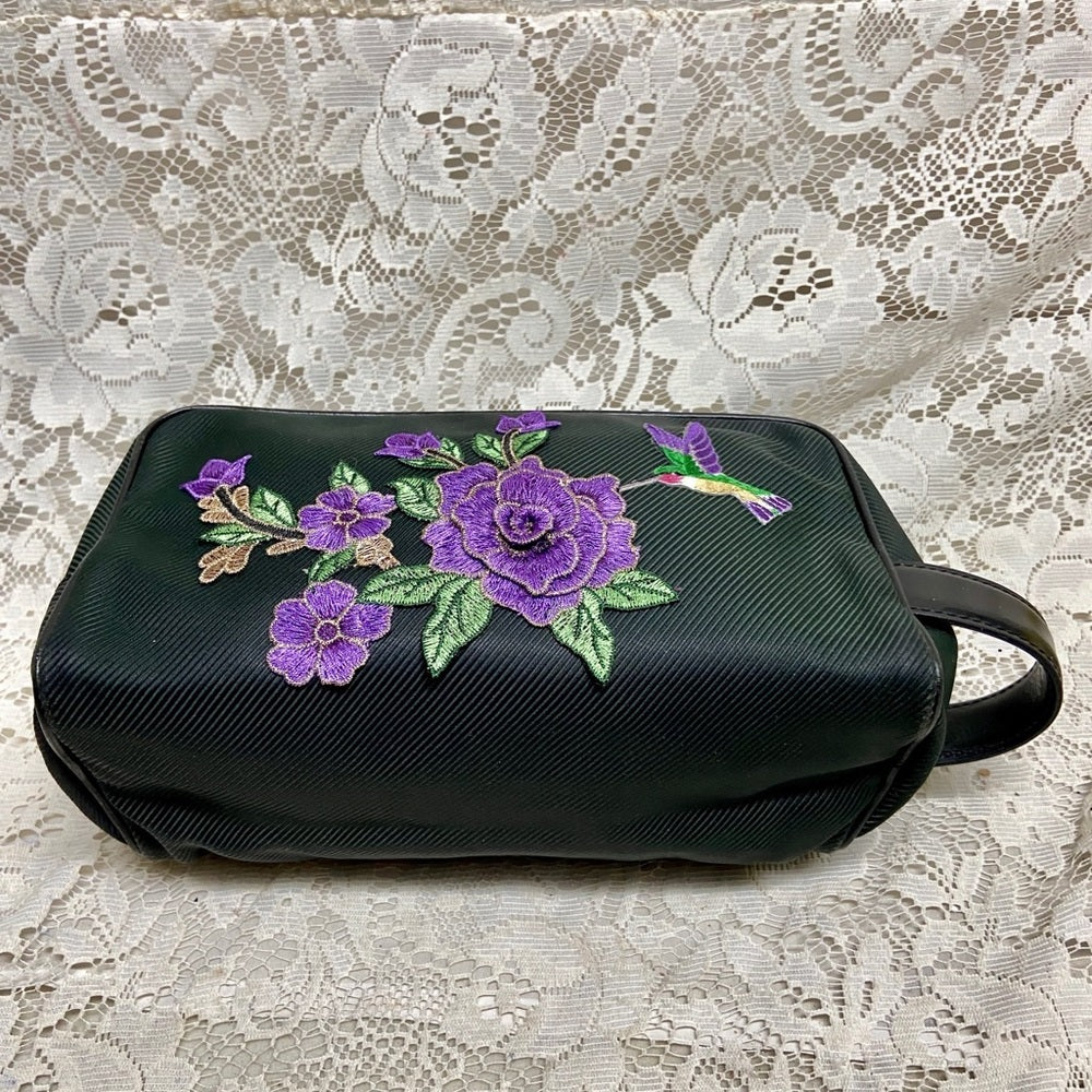 Louis Vuitton Green Black Canvas Pouch-Wristlet
