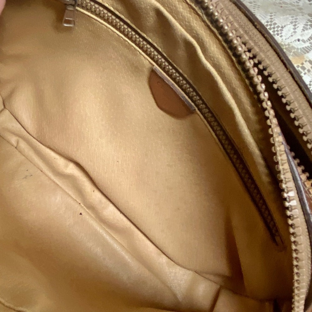 Celine, Cream Macadam Crossbody Handbag