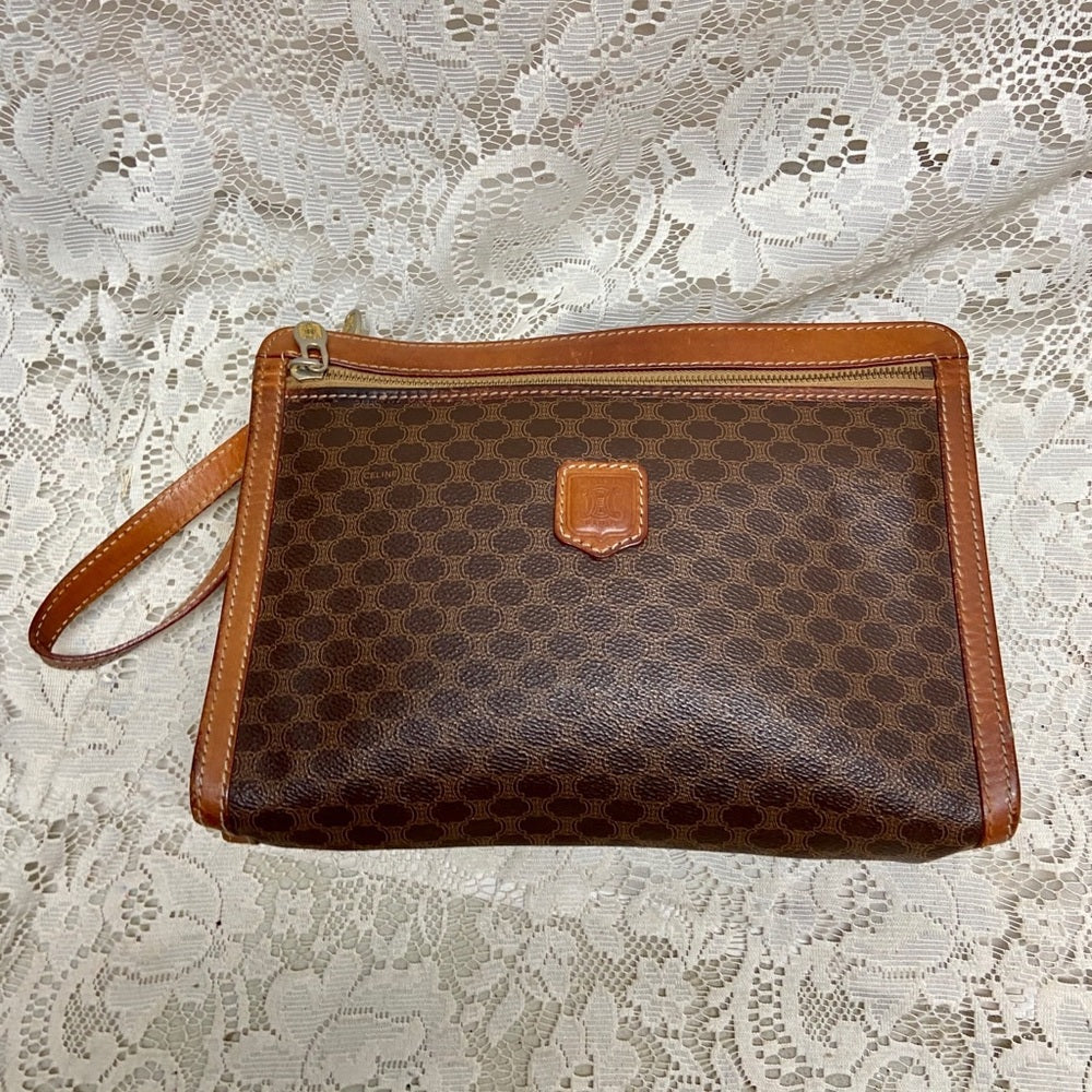 Celine, Brown Mono 2-way Clutch ,Crossbody Handbag