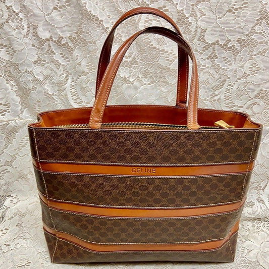Celine Brown Macadam Handbag 10in x 12in x 4.5in (GM)