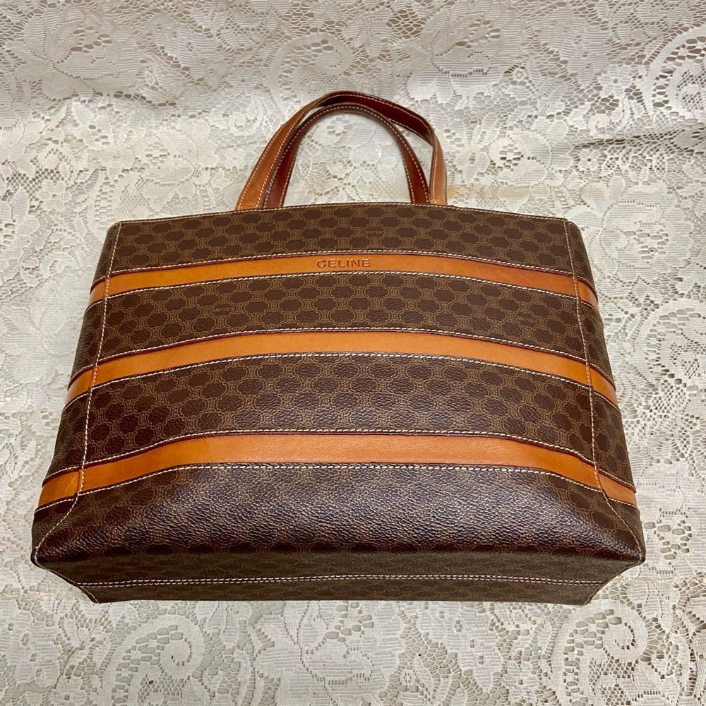 Celine Brown Macadam Handbag 10in x 12in x 4.5in (GM)