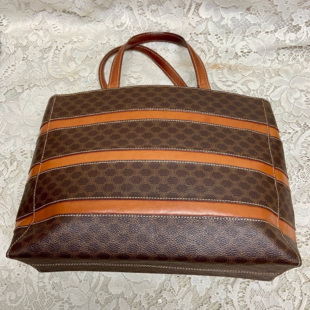 Celine Brown Macadam Handbag 10in x 12in x 4.5in (GM)