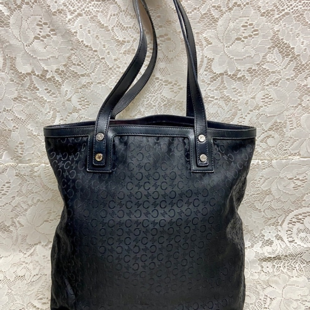 Celine, Nylon-Leather Trim Handbag 12in x 10in x 4in