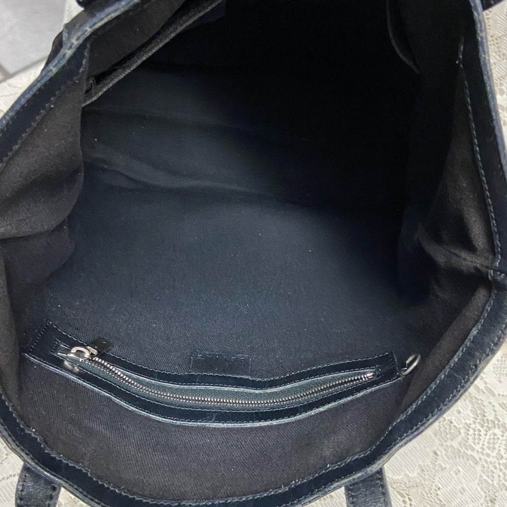 Celine, Nylon-Leather Trim Handbag 12in x 10in x 4in