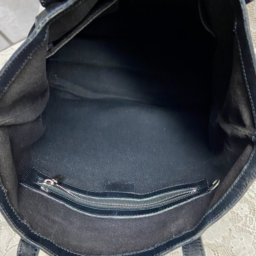 Celine, Nylon-Leather Trim Handbag 12in x 10in x 4in