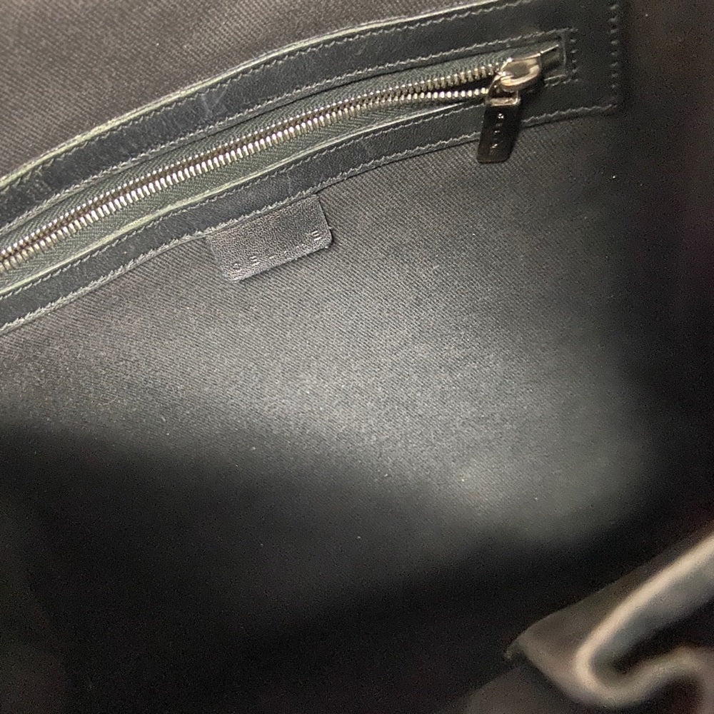 Celine, Nylon-Leather Trim Handbag 12in x 10in x 4in