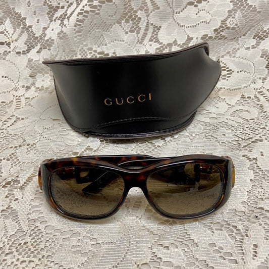 Gucci, Italy, GG29701S BrownTortoise Sunglasses with Original Case