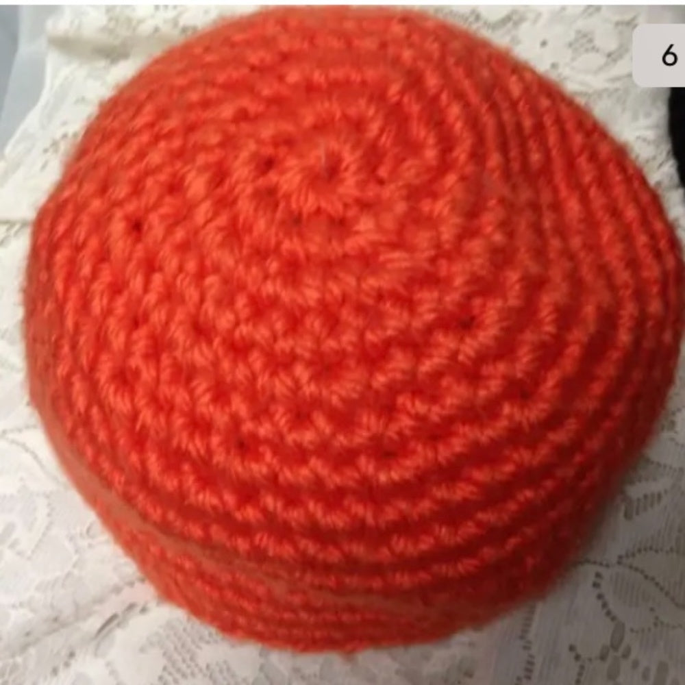 Stunning,  Fits All Orange Knitted Hat and Scarf Set