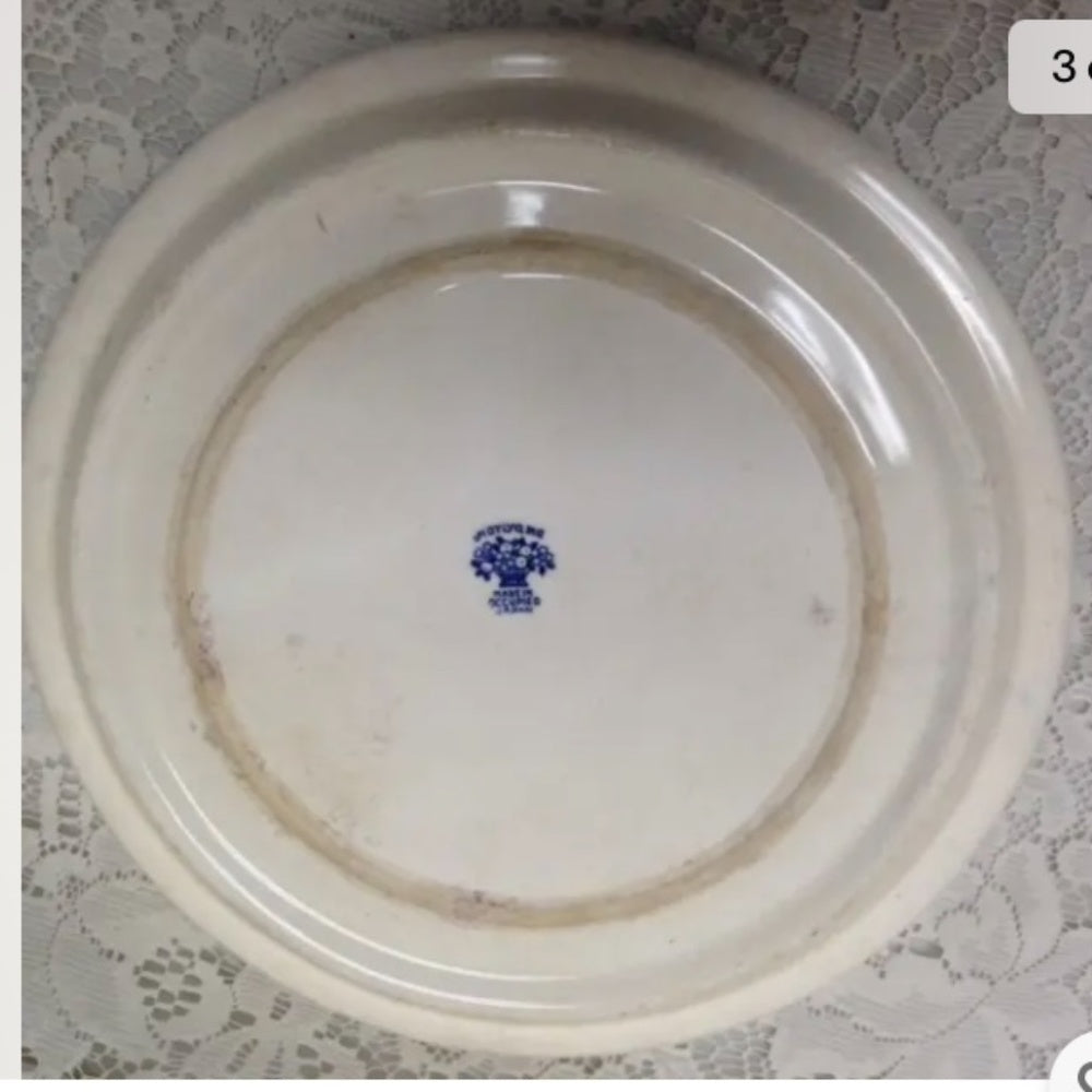 Vintage, Moriyama Occupied Japan, Blue Willow, Grill Plate
