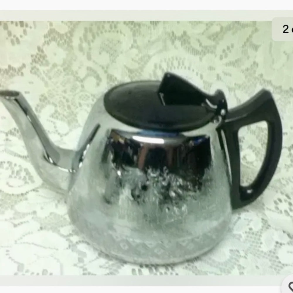 Vintage, Rare, England, Willoware, Swan Brand, 5-pc Chrome Coffee and Tea Set